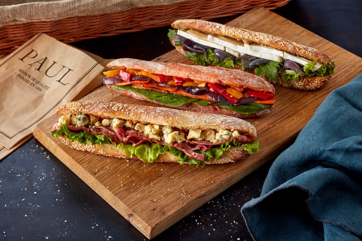 Artisan PAUL baguette sandwiches