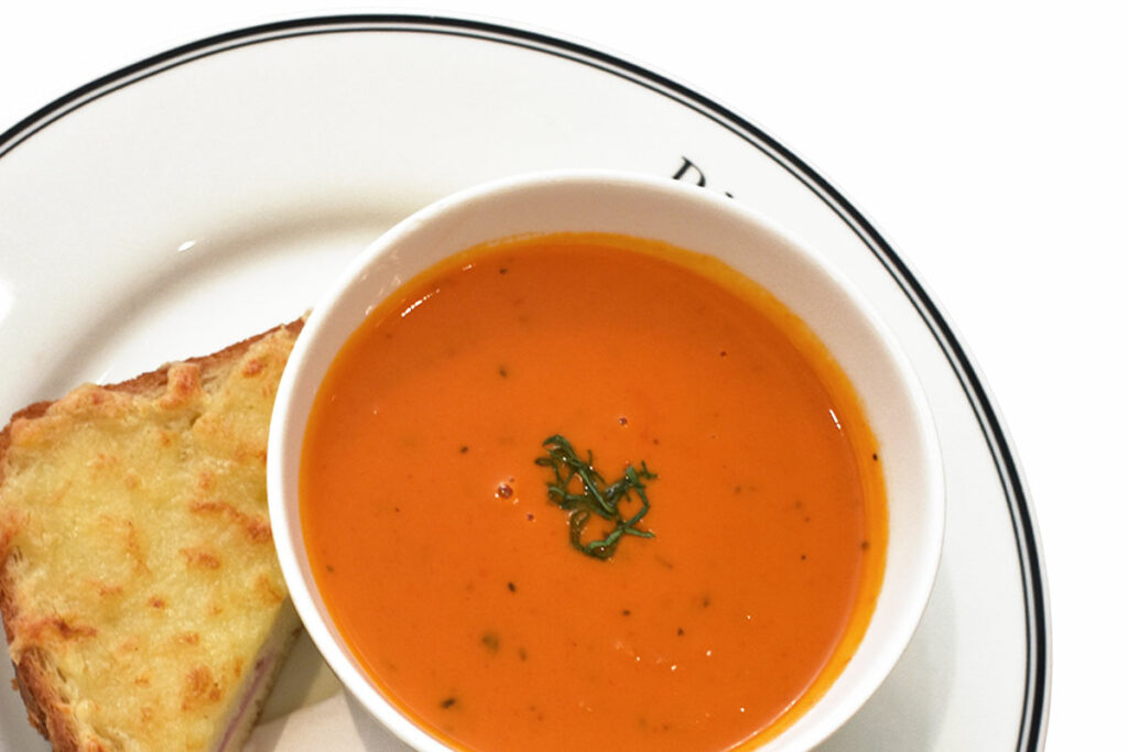 Croque Monsieur and soup