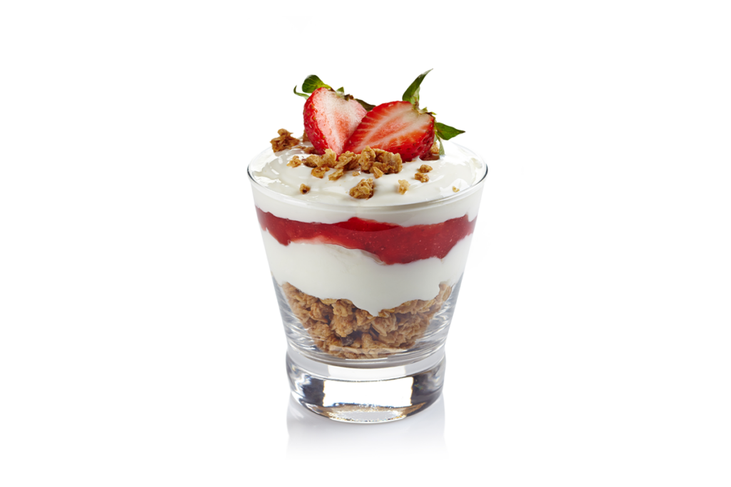 Yogurt strawberry parfait