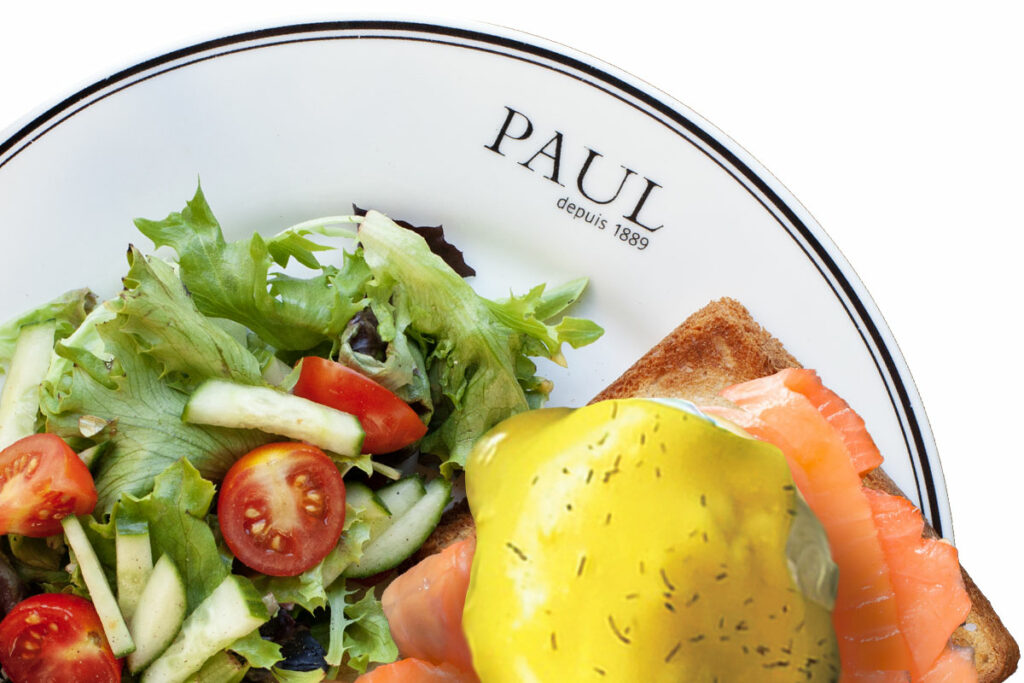 PAUL Bakery Eggs Benedict with Salmon